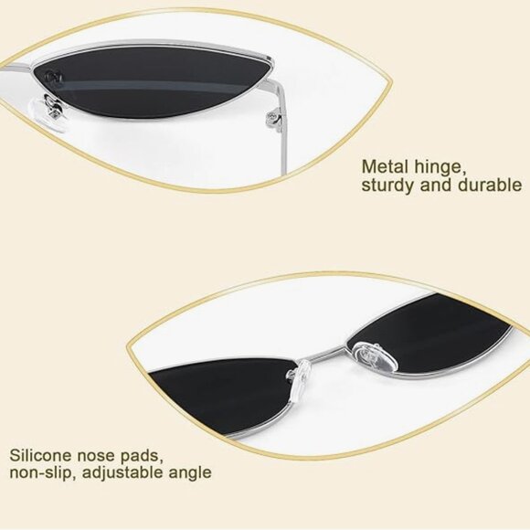 Fashion Designer Sunglasses Retro Small Petals Shape Arc Temple Design B2298 - Picture 2 of 6